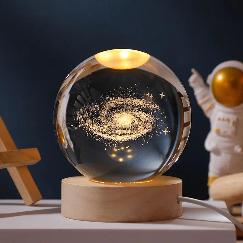 Luminária de Mesa Decorativa Sistema Solar 3D