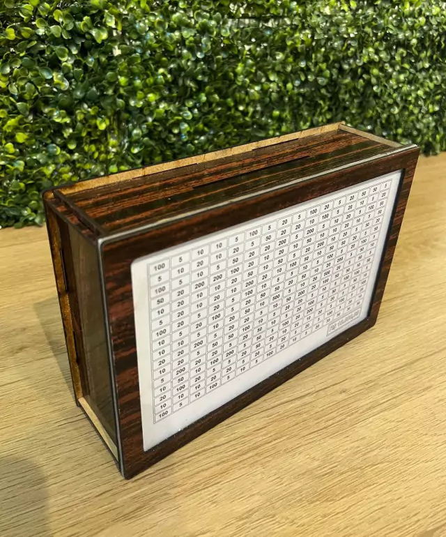 Cofre Desafio WoodBox  Kakebo + Brinde